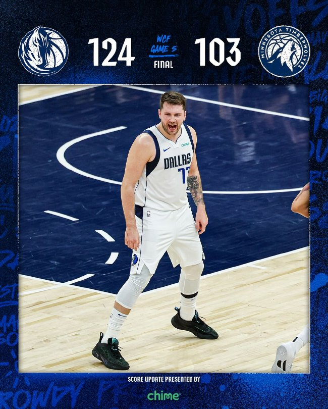 东欧合砍72分独行侠4-1淘汰森林狼 东契奇当选西决MVP 东欧合砍72分独行侠4-1淘汰森林狼 东契奇当选西决MVP