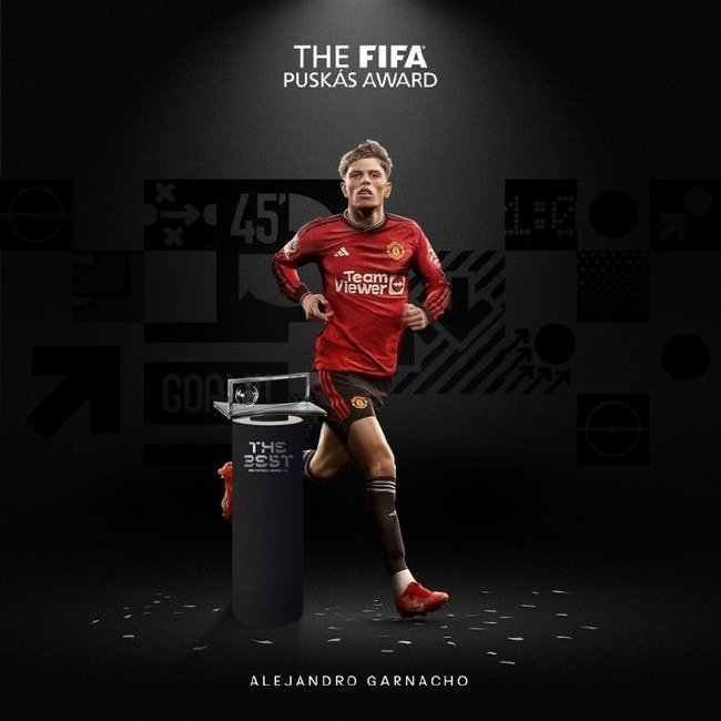 加纳乔倒勾夺魁,FIFA2024普什卡斯奖归属曼联小将